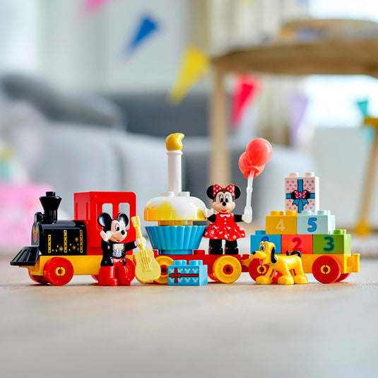 Lego duplo disney mickey minnie verjaardagstrein, bouwbaar speelgoed voor peuters 10941