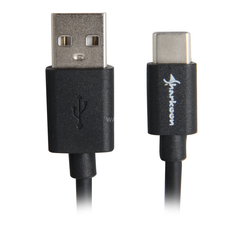 Afbeelding laden in galerijviewer, Sharkoon usb-a 2.0 - usb-c kabel (zwart, 3 meter)
