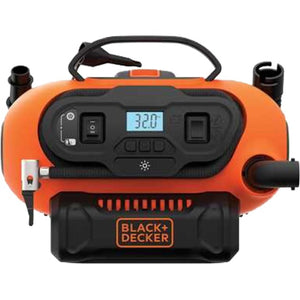 Black+decker bdcinf18n 11bar ac dc of 18v compressor | universele ventieladapter | 230v adapter (1x 2.0ah accu) - bdcinf18n-qs
