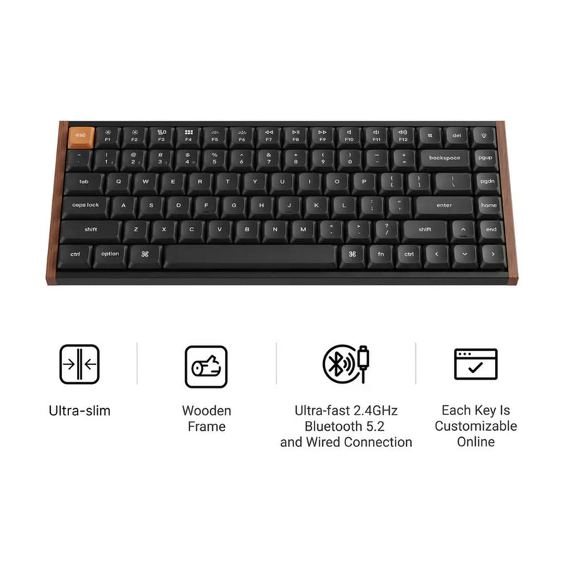 Afbeelding laden in galerijviewer, Keychron k3 max se qmk wireless custom mechanical keyboard (zwart, us lay-out (qwerty), milk pom red, 75%, rgb, hot swap, 2.4 ghz | bluetooth 5.3 | usb-c)
