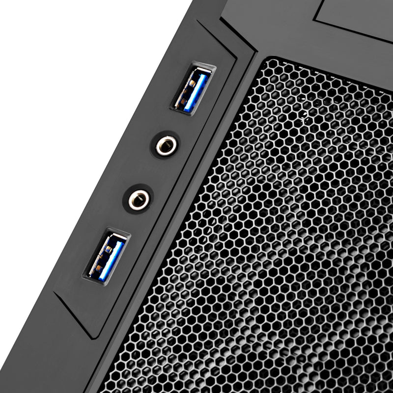 Afbeelding laden in galerijviewer, Silverstone sst-ps13b midi tower behuizing (zwart | 2x usb-a)
