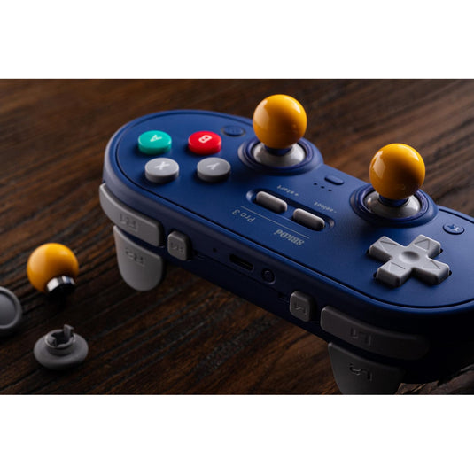8bitdo pro 3 bluetooth gamepad (paars wit, switch 1 2, pc, android, 2.4 ghz bluetooth usb)