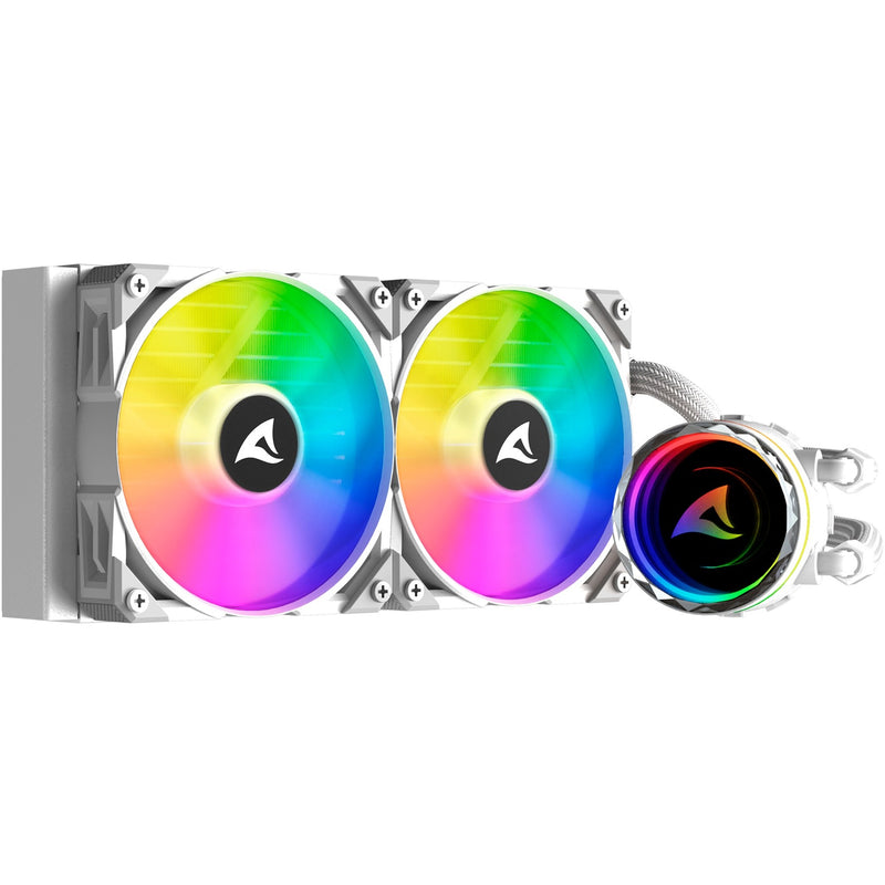 Afbeelding laden in galerijviewer, Sharkoon s80 rgb white waterkoeling (wit, 4-pins pwm fan-connector)
