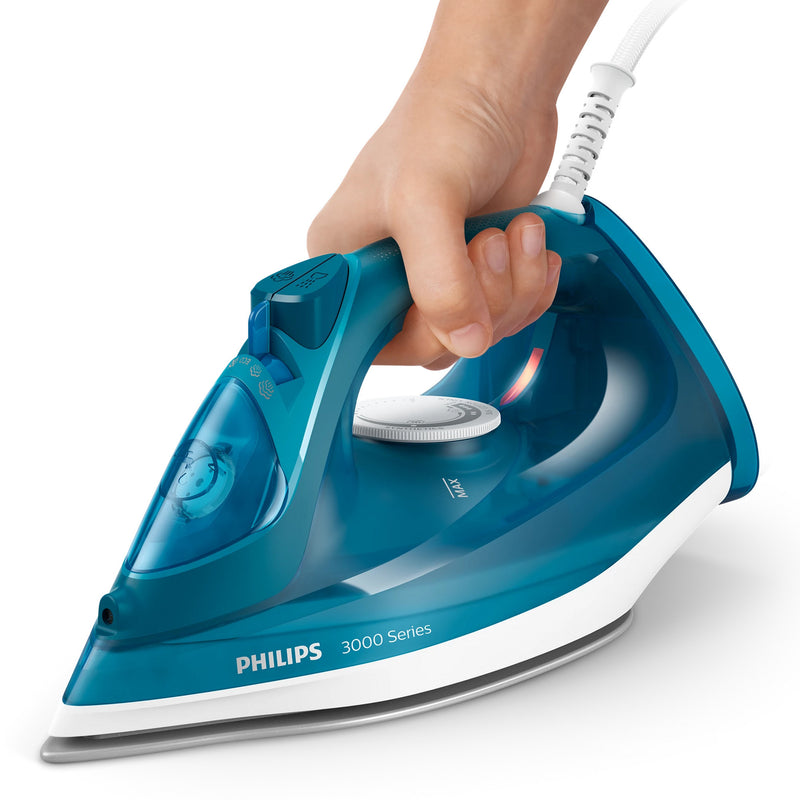 Afbeelding laden in galerijviewer, Philips 3000-serie dst3040 stoomstrijkijzer (blauw, 2600w - 40g min - 200 sos - a)
