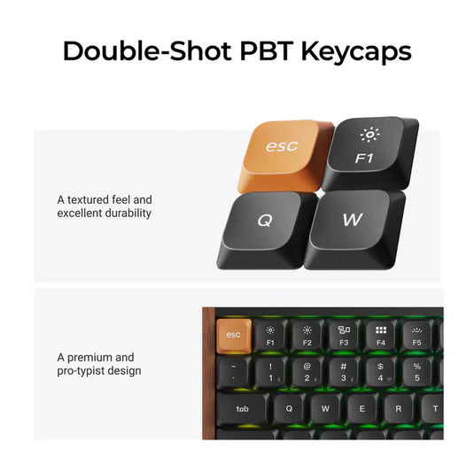 Keychron k3 max se qmk wireless custom mechanical keyboard (zwart, us lay-out (qwerty), milk pom banana, 75%, rgb, hot swap, 2.4 ghz | bluetooth 5.3 | usb-c)