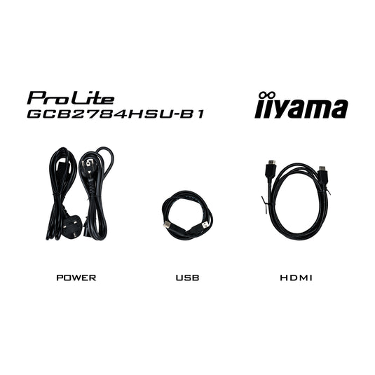 Iiyama g-master red eagle gcb2784hsu-b1 27 curved gaming monitor (zwart, 2x hdmi, displayport, 2x usb, 240 hz)