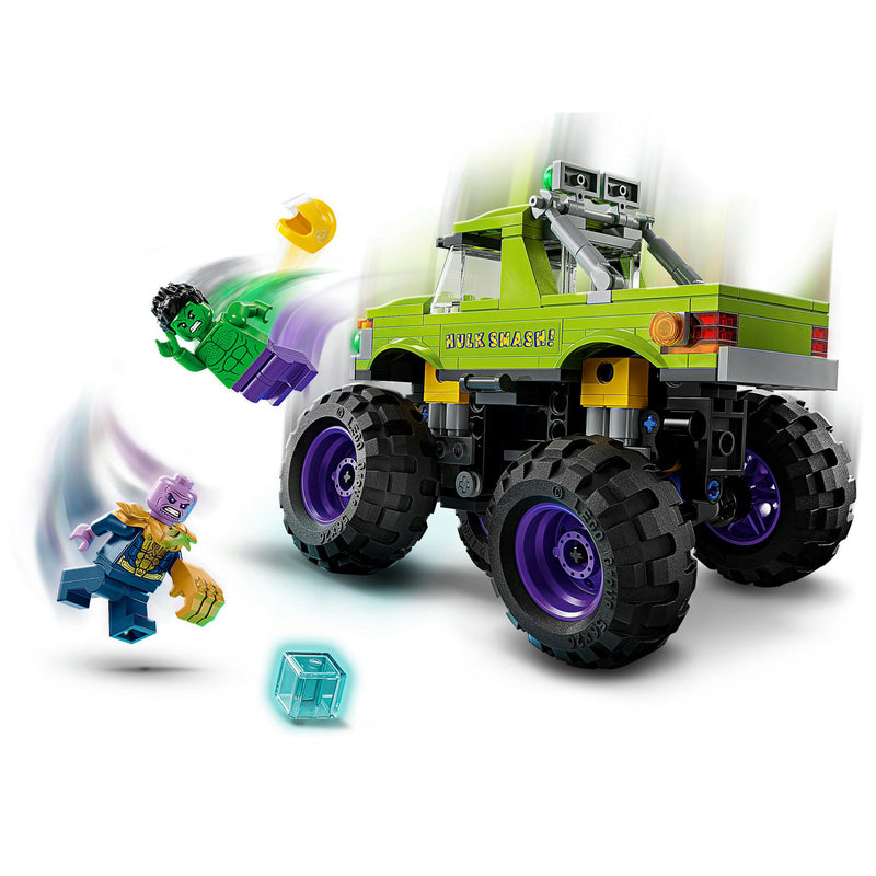 Afbeelding laden in galerijviewer, Lego marvel de hulk truck vs. thanos bouwbaar superhelden speelgoed voor kinderen met minifiguren 76312

