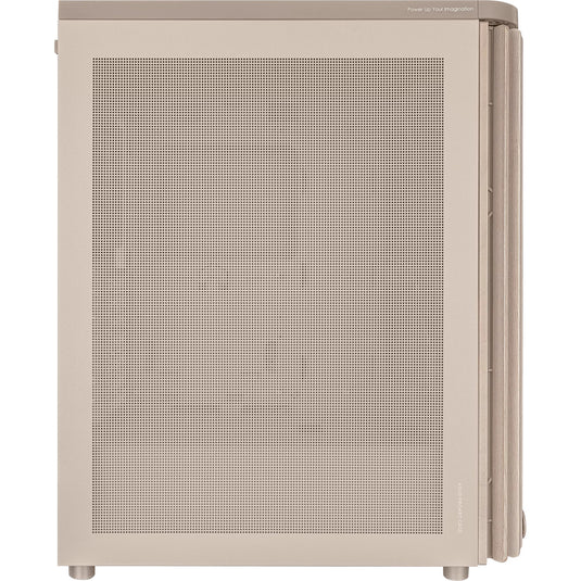 Asus proart pa401 wood edition - mesh panel midi tower behuizing (beige houtkleur | 2x usb-a | 1x usb-c)