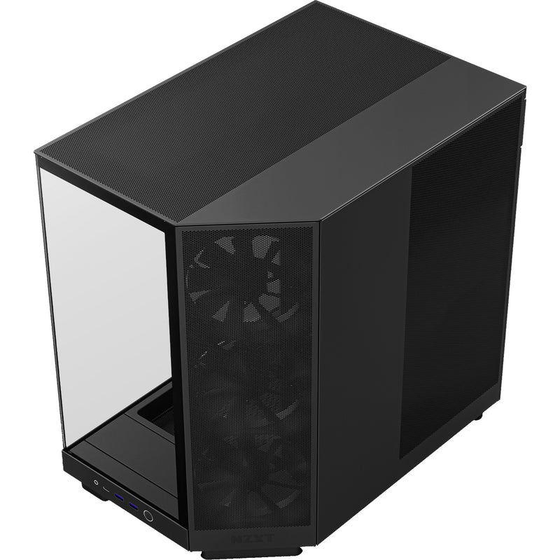 Afbeelding laden in galerijviewer, Nzxt h6 flow midi tower behuizing (zwart | 2x usb-a | 1x usb-c | tempered glass)

