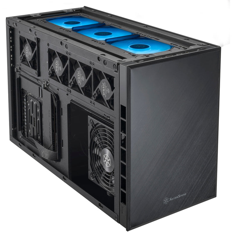 Afbeelding laden in galerijviewer, Silverstone sugo 17 mini tower behuizing (zwart | 2x usb-a | 1x usb-c)
