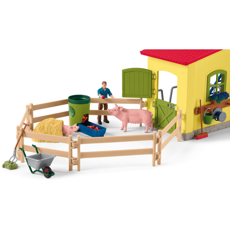 Afbeelding laden in galerijviewer, Schleich farm world - grote stal, geel speelfiguur
