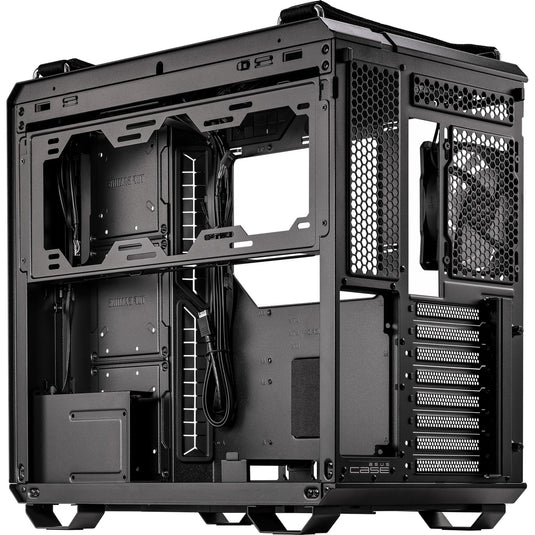Asus tuf gaming gt502 plus midi tower behuizing (zwart | 2x usb-a | 1x usb-c | tempered glass)