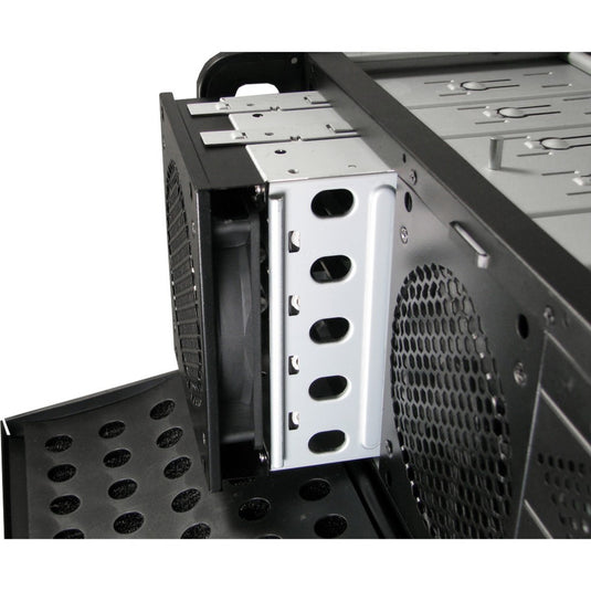 Inter-tech 4u 4129l rack behuizing (zwart | 2x usb-a)