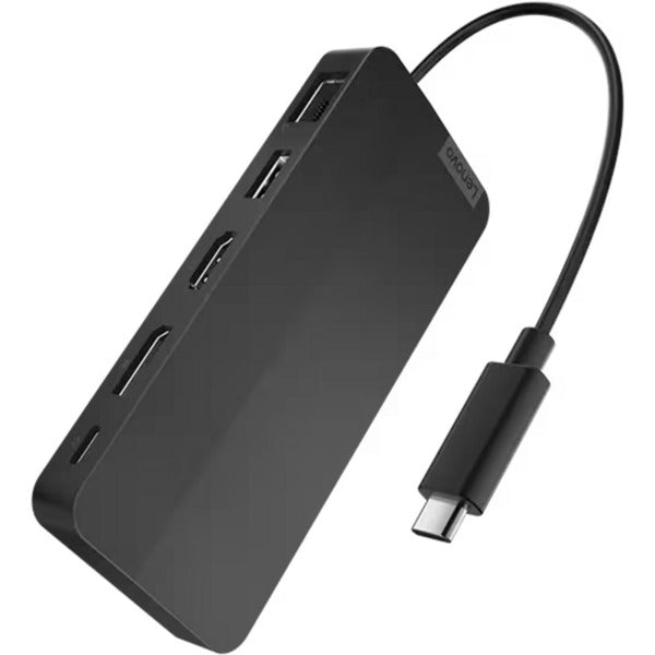 Afbeelding laden in galerijviewer, Lenovo usb-c-travel dock voor 2 schermen (met adapter) dockingstation (zwart)
