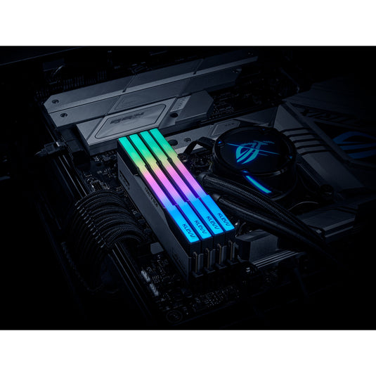 Klevv 32 gb ddr5-6200 (2x 16 gb) kit werkgeheugen (wit zwart, kd5agua80-62b320p, cras v rgb rog, xmp 3.0, expo)