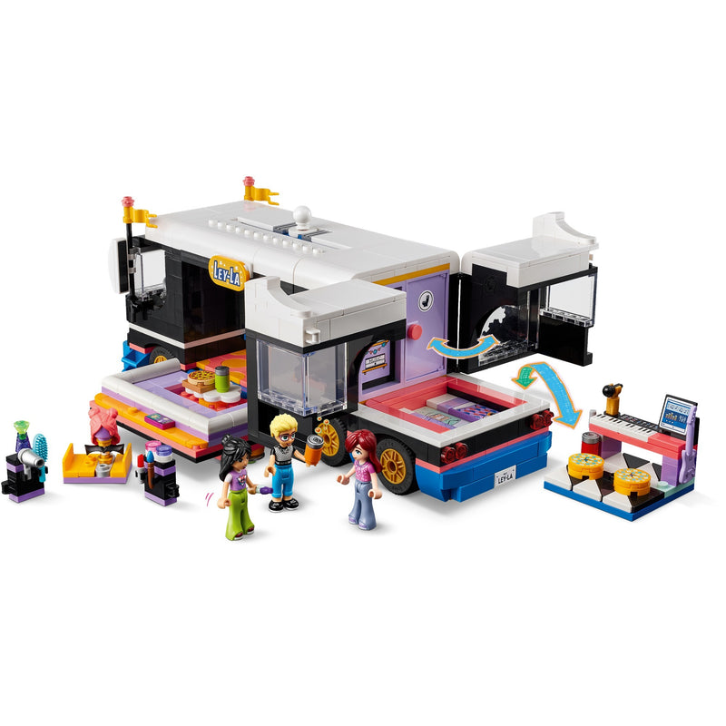 Afbeelding laden in galerijviewer, Lego friends - toerbus van popster constructiespeelgoed (42619)
