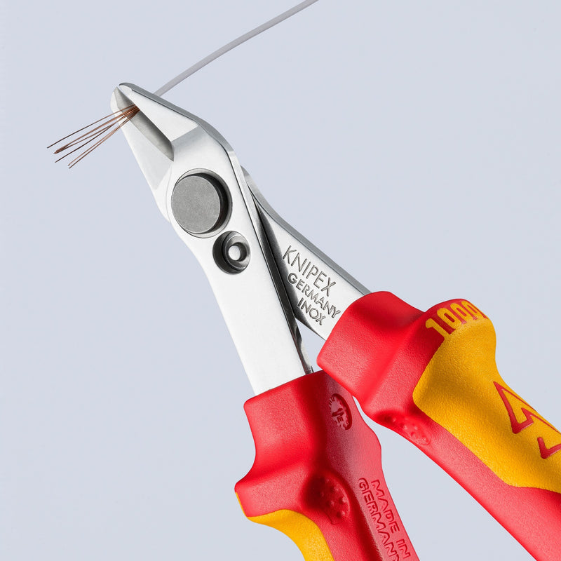 Afbeelding laden in galerijviewer, Knipex electronic super knips® vde 78 06 125 elektronica-tang (rood geel)

