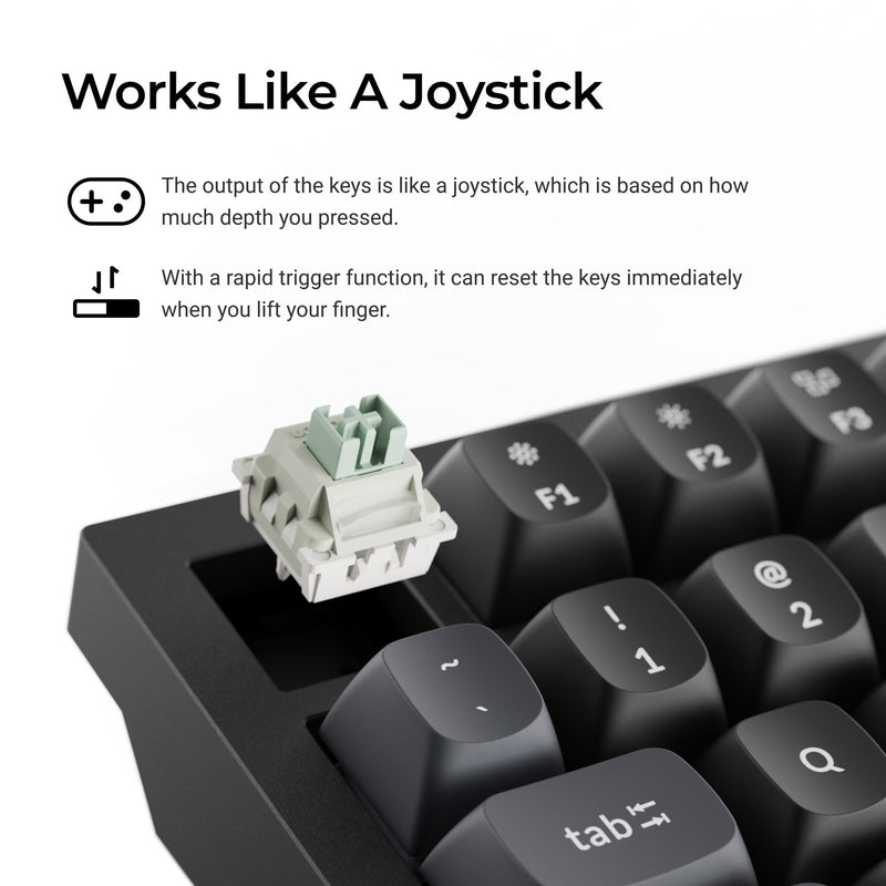 Afbeelding laden in galerijviewer, Keychron q3 he 8k magnetic switch keyboard (zwart, us lay-out (qwerty), ultra-fast lime, 80% (tkl), rgb, hot swap, 8k)
