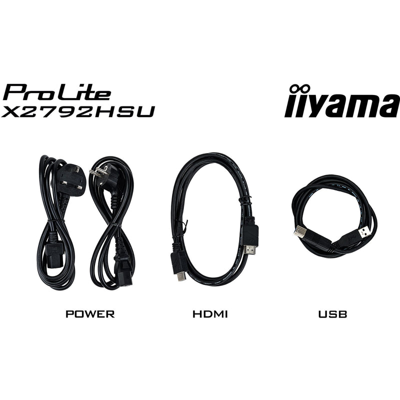 Afbeelding laden in galerijviewer, Iiyama prolite x2792hsu-b1 27 monitor (zwart (mat), hdmi, displayport, 2x usb-a, usb-b, 120 hz)
