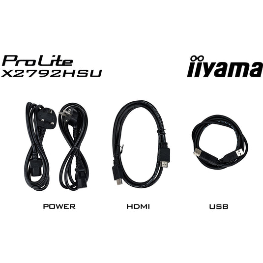 Iiyama prolite x2792hsu-b1 27 monitor (zwart (mat), hdmi, displayport, 2x usb-a, usb-b, 120 hz)