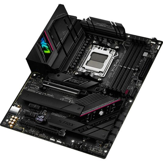 Asus rog strix b650e-f gaming wifi socket am5 moederbord (zwart, raid, 2.5 gb-lan, wi-fi 6e, bt 5.2, sound, atx)