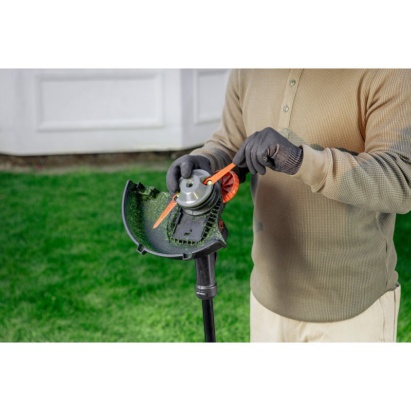 Afbeelding laden in galerijviewer, Black+decker 18v trimmer met 2 messen en accu grastrimmer (zwart oranje, 25 cm, accu inbegrepen)
