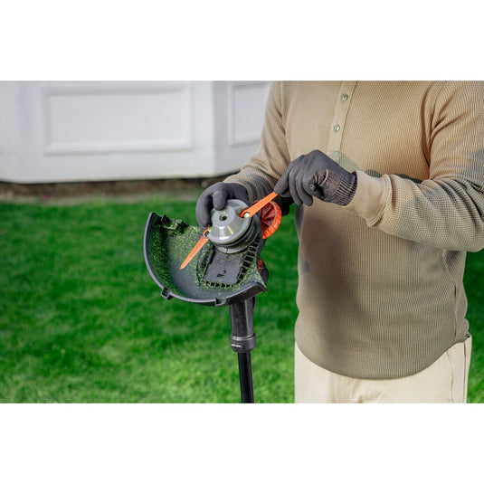 Black+decker 18v trimmer met 2 messen en accu grastrimmer (zwart oranje, 25 cm, accu inbegrepen)