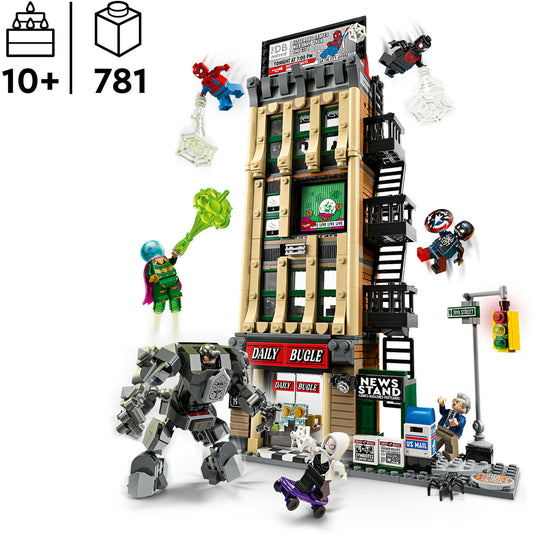 Lego marvel super heroes - spider-man vs. mysterio: de daily bugle constructiespeelgoed (76342)