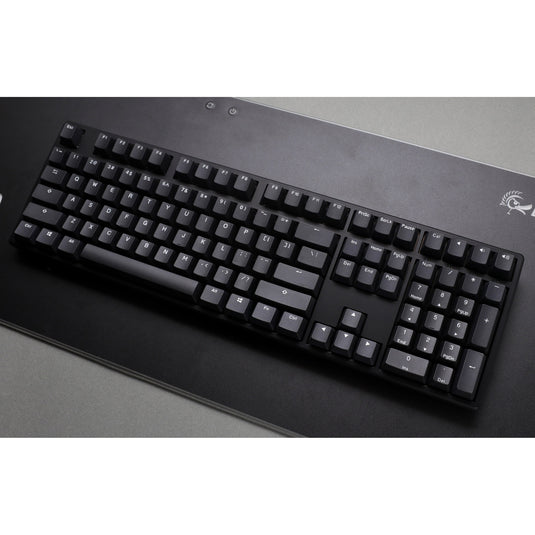 Ducky origin phantom black mechanisch toetsenbord (zwart, us lay-out (qwerty), cherry mx brown, 100%, hot swap, pbt double-shot keycaps)