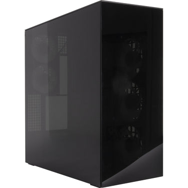 Arctic xtender midi tower behuizing (zwart (mat) | 2x usb-a | 1x usb-c | rgb | tempered glass)