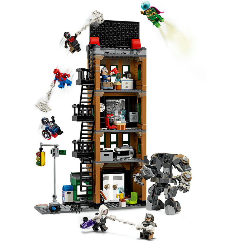Afbeelding laden in galerijviewer, Lego marvel super heroes - spider-man vs. mysterio: de daily bugle constructiespeelgoed (76342)

