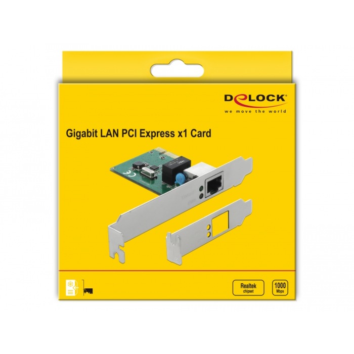 Afbeelding laden in galerijviewer, Delock pcie kaart 1x gigabit lan netwerkadapter

