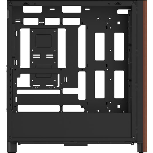 Thermaltake s370 ws midi tower behuizing (zwart | 2x usb-a | 1x usb-c | tempered glass)