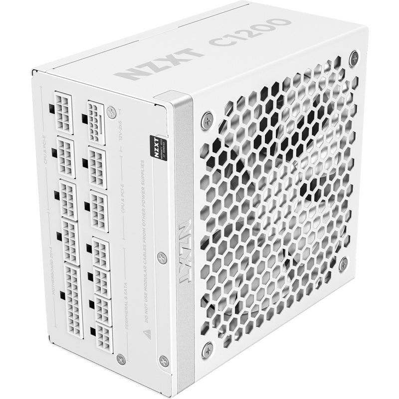 Afbeelding laden in galerijviewer, Nzxt c1200 gold atx 3.1 modulaire 1200 watt voeding (wit, 1x 12v-2x6, 3x pcie)

