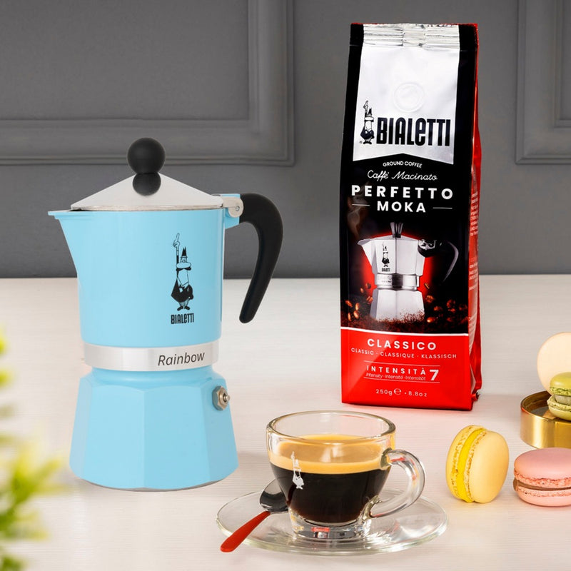 Afbeelding laden in galerijviewer, Bialetti rainbow espressomachine (lichtblauw, 6-kops)

