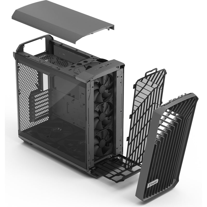 Afbeelding laden in galerijviewer, Fractal design torrent gray tg light tint midi tower behuizing (grijs | 2x usb-a | 1x usb-c | tempered glass)
