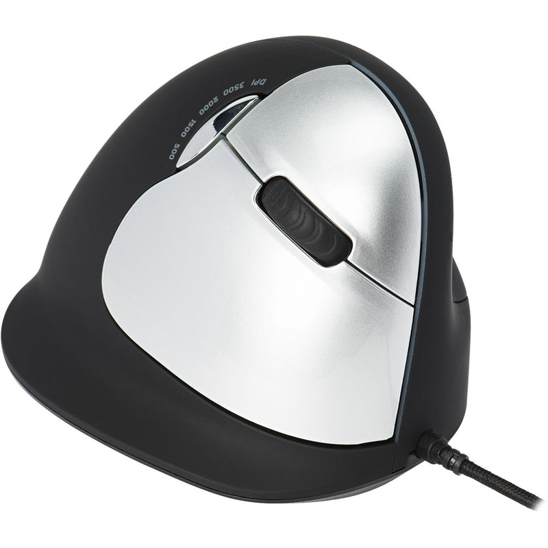 Afbeelding laden in galerijviewer, R-go tools he break ergonomische muis (zwart zilver, 2400dpi, rechts, large (handlengte boven de 185mm))
