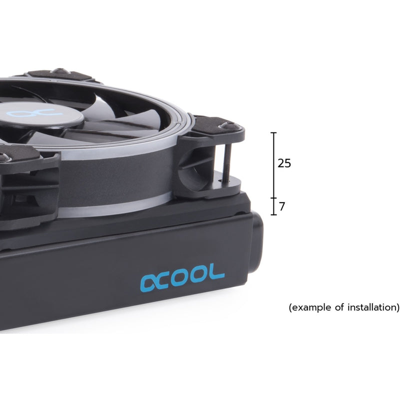 Afbeelding laden in galerijviewer, Alphacool shroud decoupling 120mm (7mm thick) inbouwframe (zwart)
