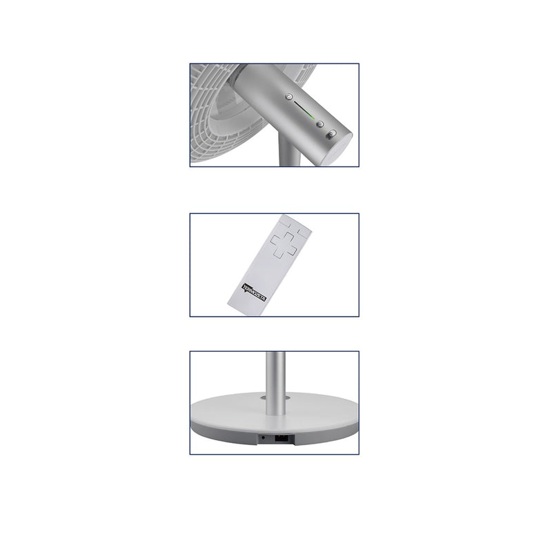 Afbeelding laden in galerijviewer, Termozeta airzeta titanium draadloze statiefventilator (titanium, tzaztn01)
