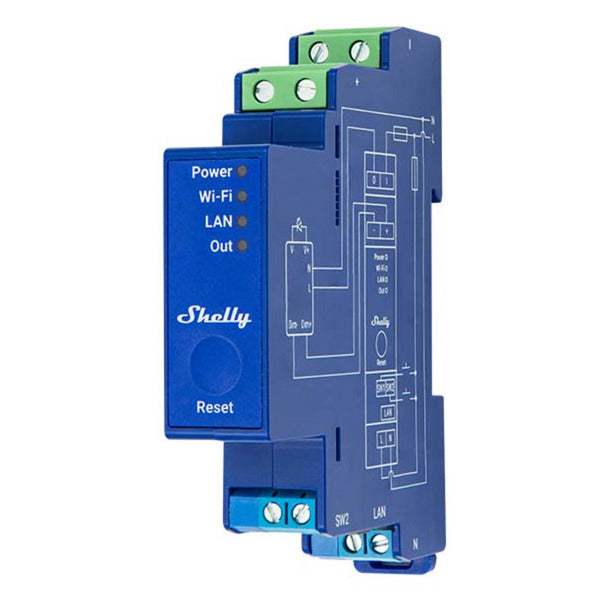 Afbeelding laden in galerijviewer, Shelly pro dimmer 0 1-10v pm (blauw, bluetooth 4.2, wifi)
