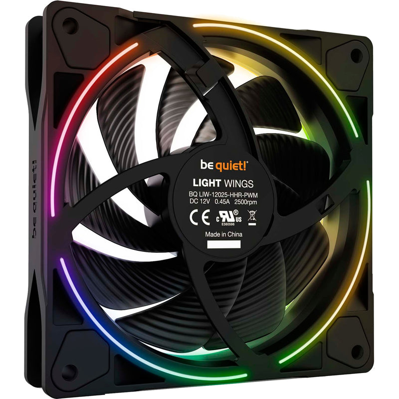 Afbeelding laden in galerijviewer, Be quiet! light wings pwm high-speed rgb case fans (zwart, 3 stuks, 120 x 120 x 25 mm)
