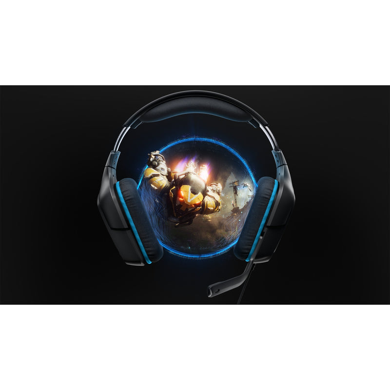 Afbeelding laden in galerijviewer, Logitech g432 7.1 surround sound wired over-ear gaming headset (zwart blauw, pc, playstation 4, playstation 5, xbox one, xbox series x|s, nintendo switch)
