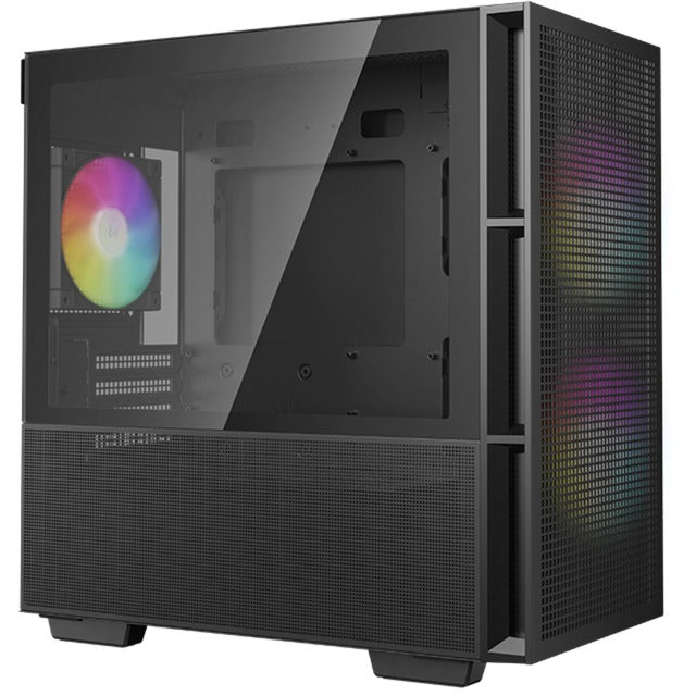 Afbeelding laden in galerijviewer, Deepcool ch360 mini tower behuizing (zwart | 1x usb-a | 1x usb-c | rgb | tempered glass)

