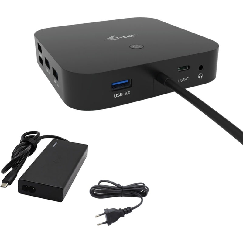 Afbeelding laden in galerijviewer, I-tec usb-c hdmi dp docking station with power delivery 65w + universal charger 77 w (zwart)
