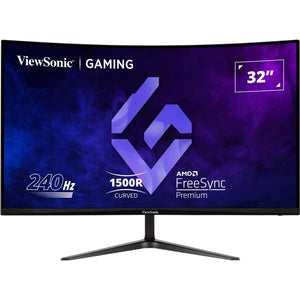Viewsonic vx3219-pc-mhd 32 curved gaming monitor (zwart, 2x hdmi, 1x displayport, 240 hz)