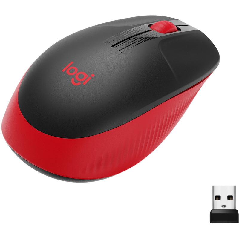 Afbeelding laden in galerijviewer, Logitech m190 full-size wireless mouse (rood, 1000 dpi)
