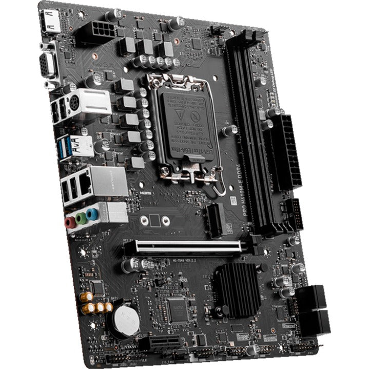 Afbeelding laden in galerijviewer, Msi pro h610m-e ddr4 socket 1700 moederbord (zwart, gb-lan, sound, µatx)
