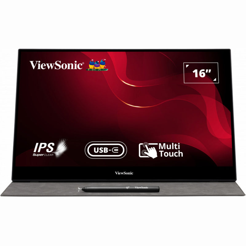 Afbeelding laden in galerijviewer, Viewsonic usb-c multi-touch portable monitor td1655 16 (zwart, 1x mini hdmi, usb-c)
