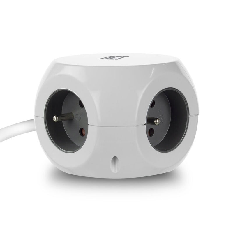 Afbeelding laden in galerijviewer, Act connectivity act stekkerdoos kubus met 3 stopcontacten, 30w power delivery usb-c a poorten, kabellengte 1,5m ac2425
