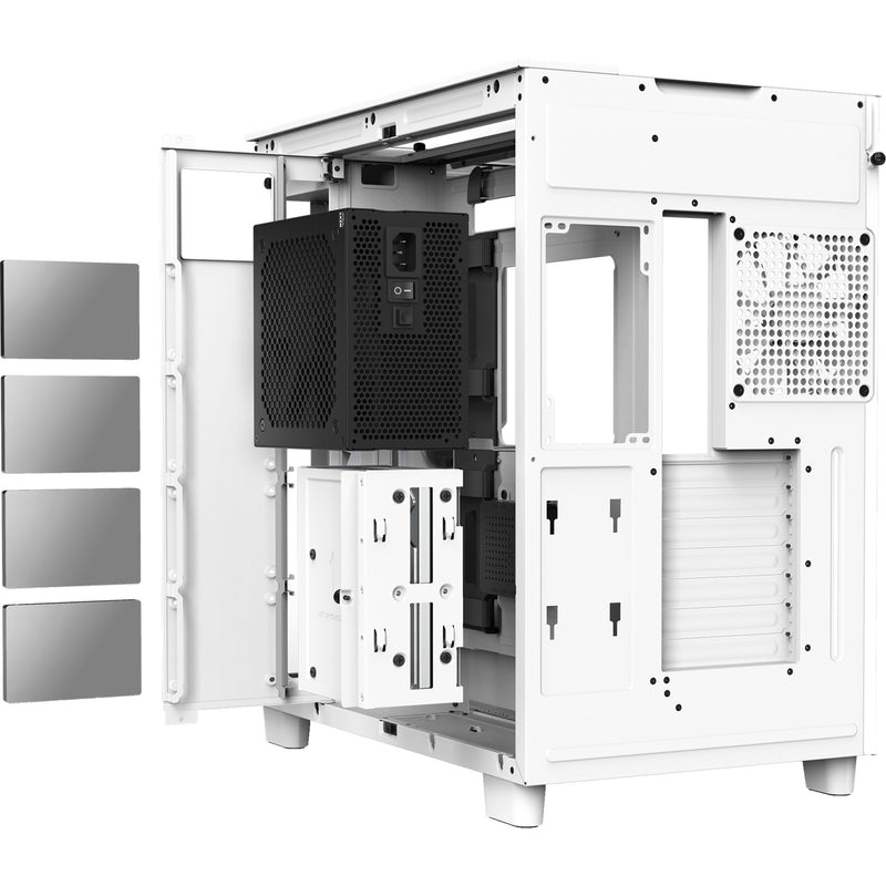 Afbeelding laden in galerijviewer, Nzxt h9 elite midi tower behuizing (wit | 2x usb-a | 1x usb-c | rgb | tempered glass)
